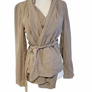 Chadwicks Tan Wrap Blazer